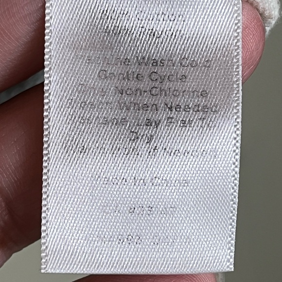 Talbots White and Navy Striped V-Neck Cotton Pullover - Picture 4 of 4